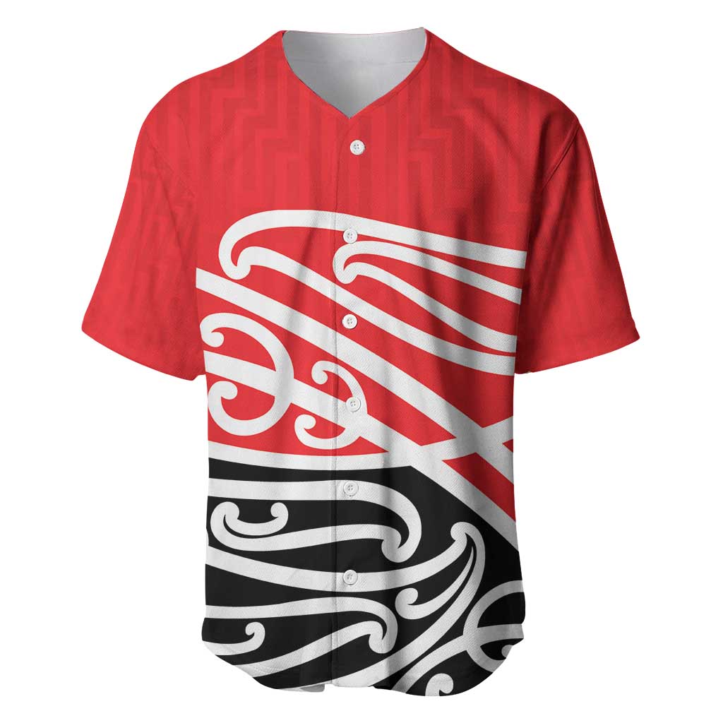 All Red New Zealand Kowhai Ngutukak Baseball Jersey LT9 Red - Polynesian Pride