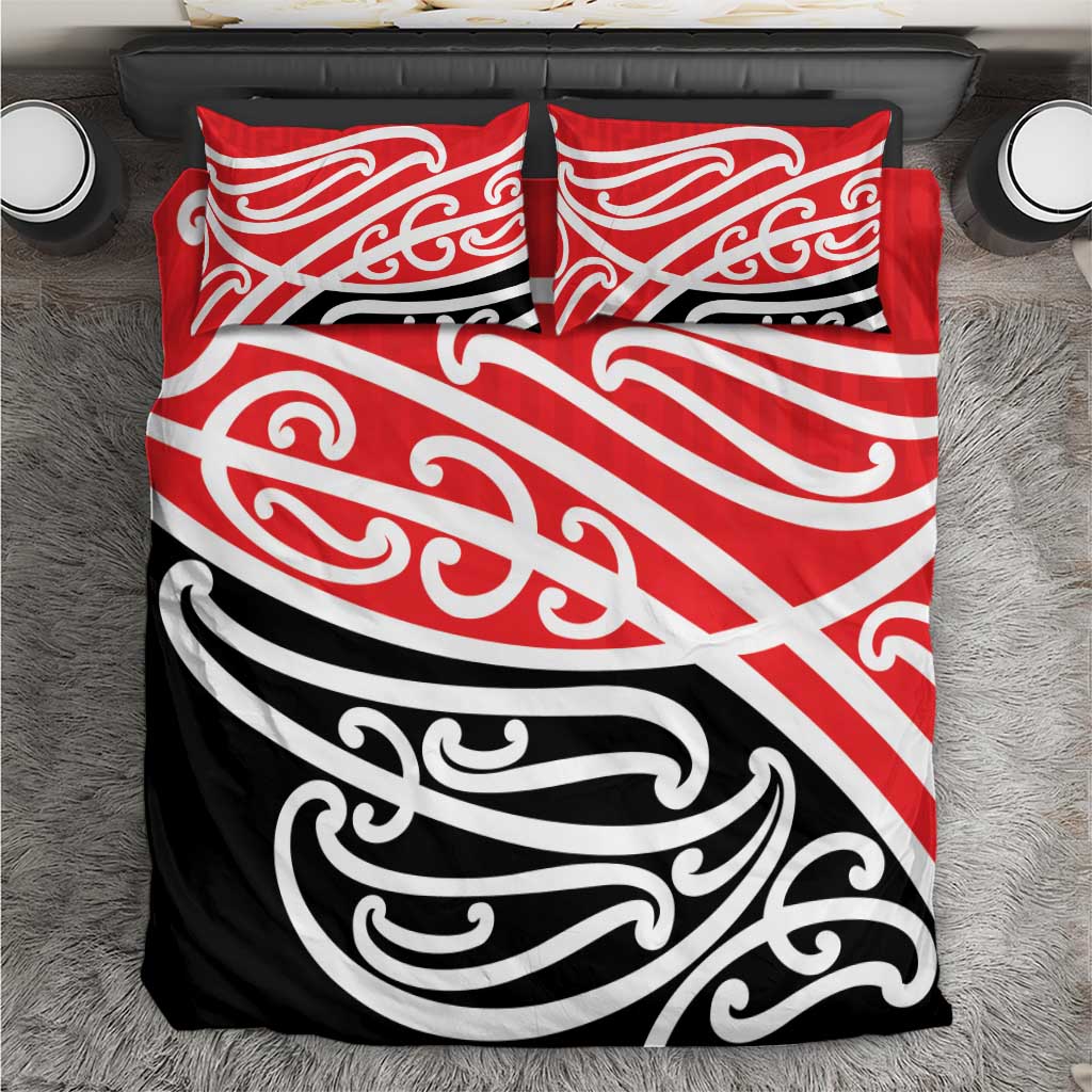 All Red New Zealand Kowhai Ngutukak Bedding Set LT9 Red - Polynesian Pride