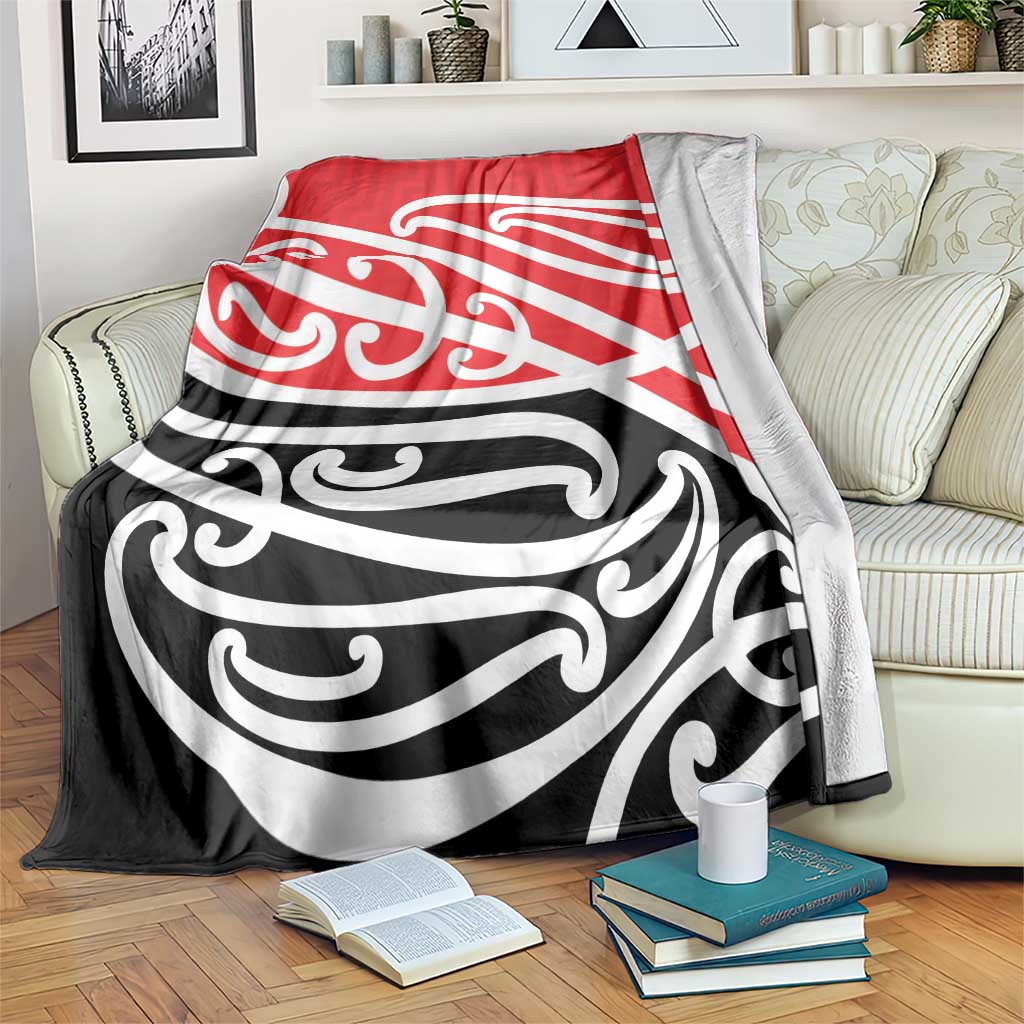 All Red New Zealand Kowhai Ngutukak Blanket LT9 Red - Polynesian Pride