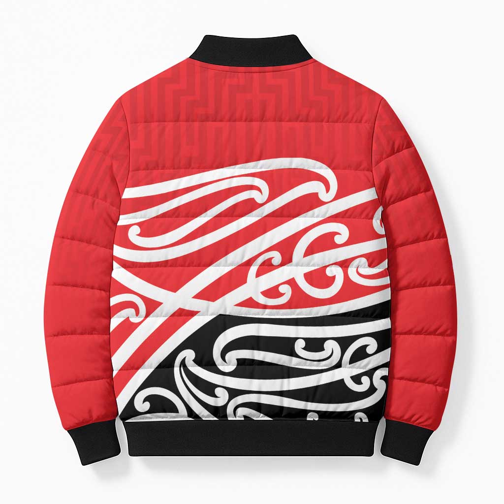 All Red New Zealand Kowhai Ngutukak Bomber Puffer Jacket LT9 - Polynesian Pride