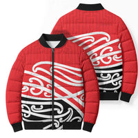 All Red New Zealand Kowhai Ngutukak Bomber Puffer Jacket LT9 - Polynesian Pride