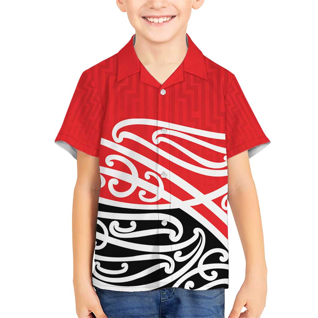 All Red New Zealand Kowhai Ngutukak Kid Hawaiian Shirt LT9 Kid Red - Polynesian Pride