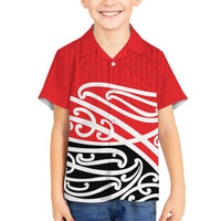 All Red New Zealand Kowhai Ngutukak Kid Hawaiian Shirt LT9 Kid Red - Polynesian Pride
