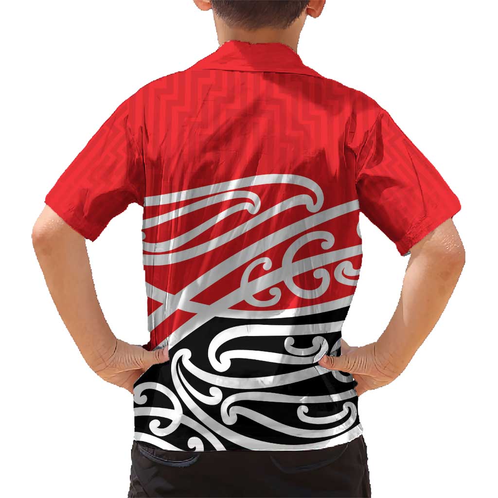 All Red New Zealand Kowhai Ngutukak Kid Hawaiian Shirt LT9 - Polynesian Pride