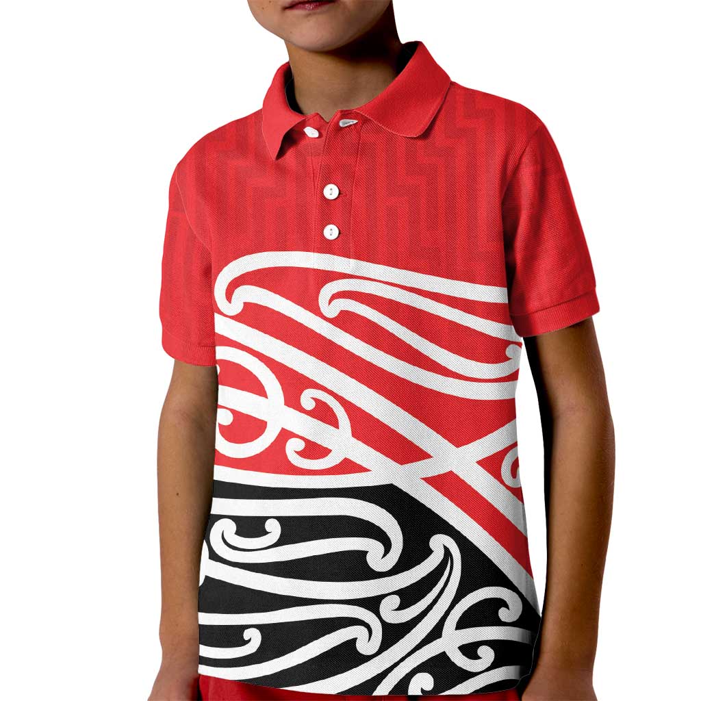 All Red New Zealand Kowhai Ngutukak Kid Polo Shirt LT9 Kid Red - Polynesian Pride