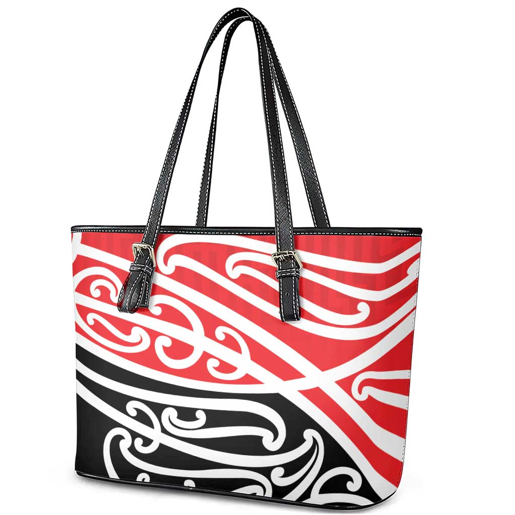 All Red New Zealand Kowhai Ngutukak Leather Tote Bag LT9 - Polynesian Pride