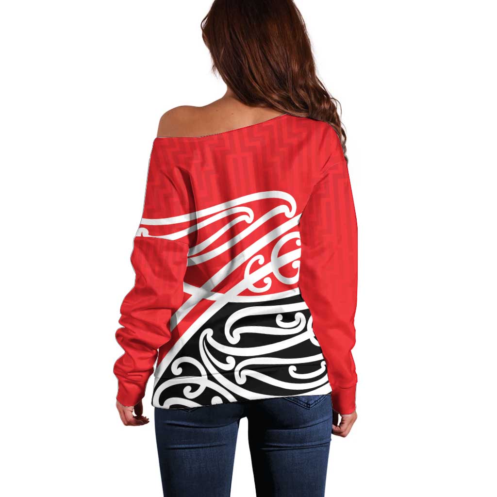 All Red New Zealand Kowhai Ngutukak Off Shoulder Sweater LT9 - Polynesian Pride