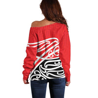 All Red New Zealand Kowhai Ngutukak Off Shoulder Sweater LT9 - Polynesian Pride