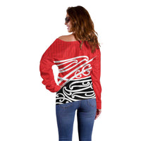 All Red New Zealand Kowhai Ngutukak Off Shoulder Sweater LT9 - Polynesian Pride