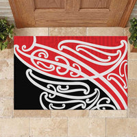 All Red New Zealand Kowhai Ngutukak Rubber Doormat LT9 Red - Polynesian Pride