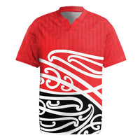 All Red New Zealand Kowhai Ngutukak Rugby Jersey LT9 Red - Polynesian Pride
