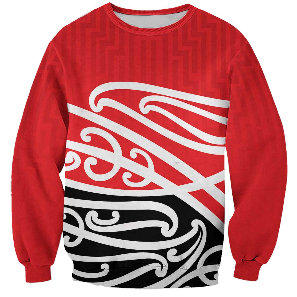 All Red New Zealand Kowhai Ngutukak Sweatshirt LT9 Unisex Red - Polynesian Pride