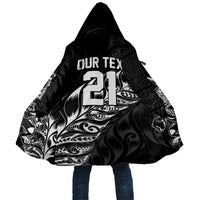New Zealand Lawn Bowls Custom Cloak Black Maori Warrior Tribal Silver Fern LT9 Unisex Black - Polynesian Pride