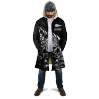 New Zealand Lawn Bowls Custom Cloak Black Maori Warrior Tribal Silver Fern LT9 - Polynesian Pride