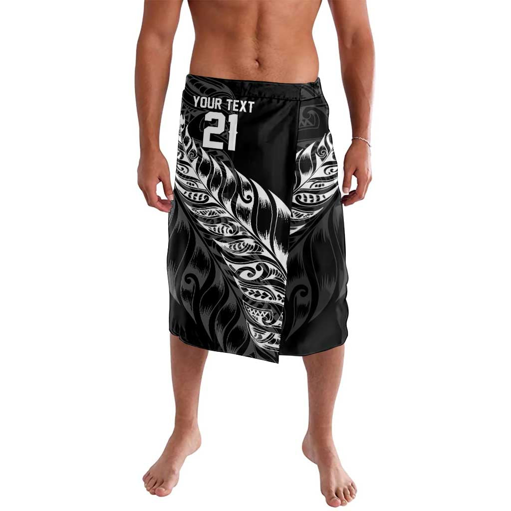 New Zealand Lawn Bowls Custom Lavalava Black Maori Warrior Tribal Silver Fern LT9 Black - Polynesian Pride