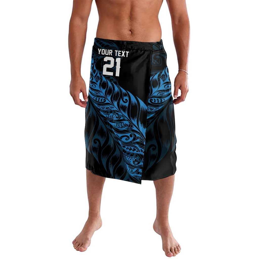 New Zealand Lawn Bowls Custom Lavalava Blue Maori Warrior Tribal Silver Fern LT9 Blue - Polynesian Pride