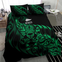 New Zealand Lawn Bowls Bedding Set Green Maori Warrior Tribal Silver Fern LT9 - Polynesian Pride