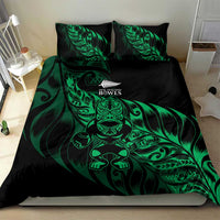 New Zealand Lawn Bowls Bedding Set Green Maori Warrior Tribal Silver Fern LT9 - Polynesian Pride