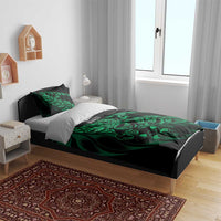 New Zealand Lawn Bowls Bedding Set Green Maori Warrior Tribal Silver Fern LT9 - Polynesian Pride