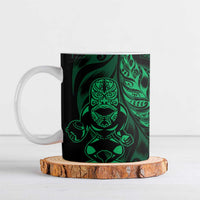 New Zealand Lawn Bowls Custom Ceramic Mug Green Maori Warrior Tribal Silver Fern LT9 Green - Polynesian Pride