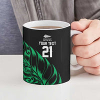 New Zealand Lawn Bowls Custom Ceramic Mug Green Maori Warrior Tribal Silver Fern LT9 - Polynesian Pride