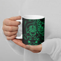New Zealand Lawn Bowls Custom Ceramic Mug Green Maori Warrior Tribal Silver Fern LT9 - Polynesian Pride