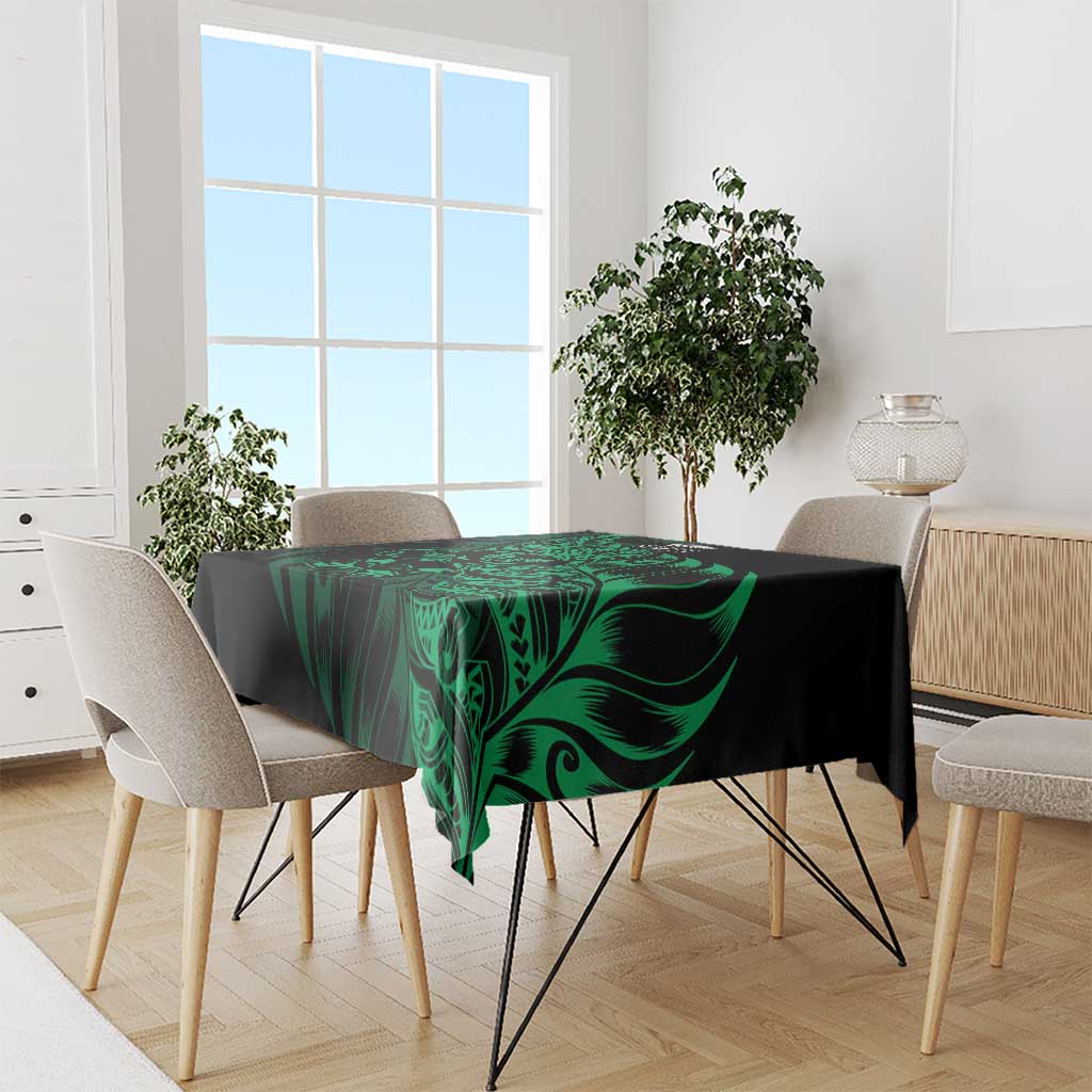 New Zealand Lawn Bowls Tablecloth Green Maori Warrior Tribal Silver Fern LT9 - Polynesian Pride