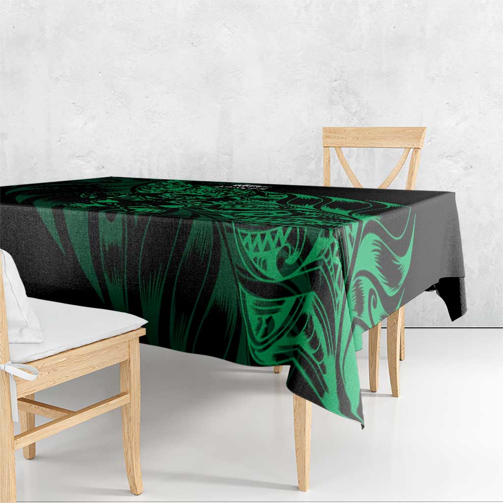 New Zealand Lawn Bowls Tablecloth Green Maori Warrior Tribal Silver Fern LT9 - Polynesian Pride