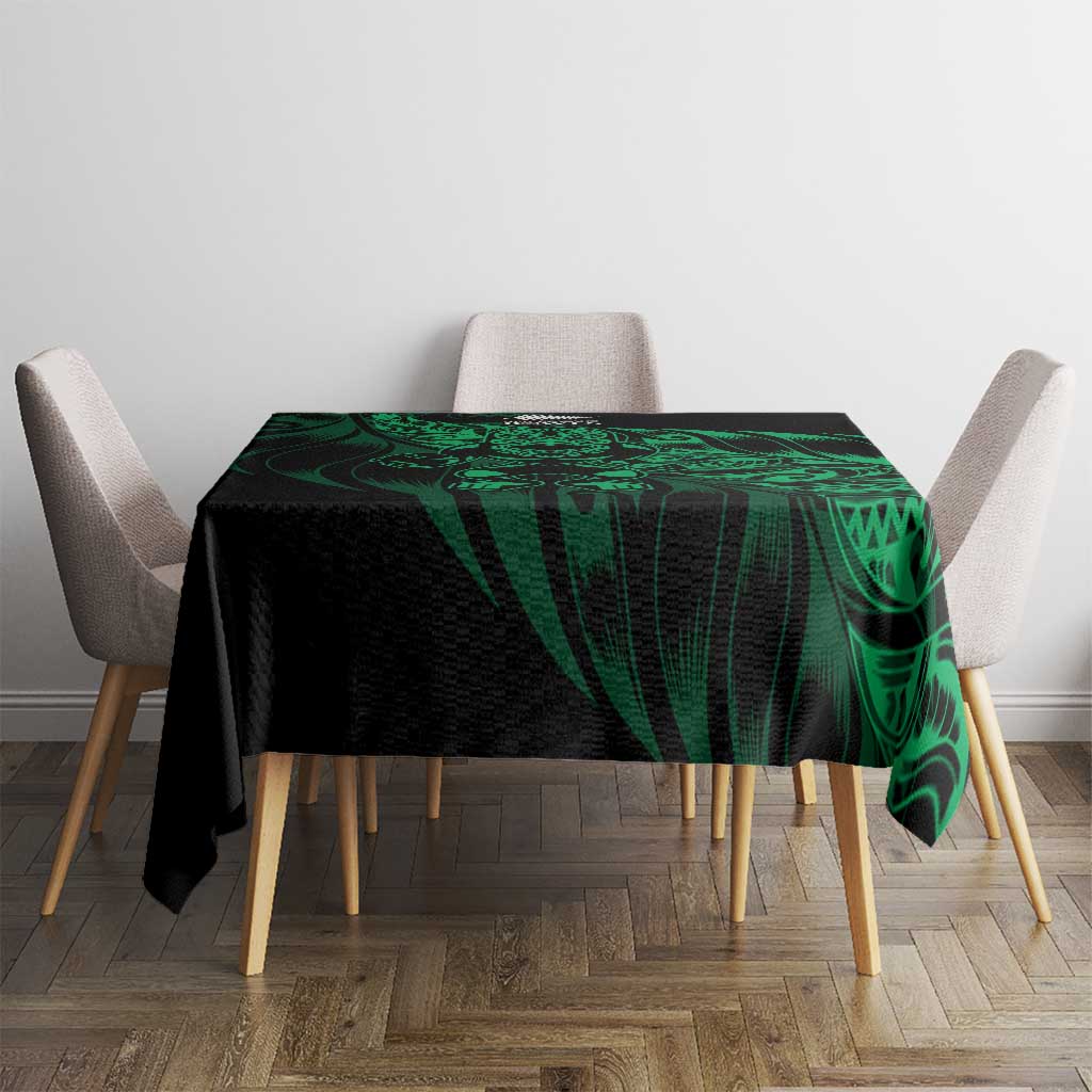New Zealand Lawn Bowls Tablecloth Green Maori Warrior Tribal Silver Fern LT9 - Polynesian Pride