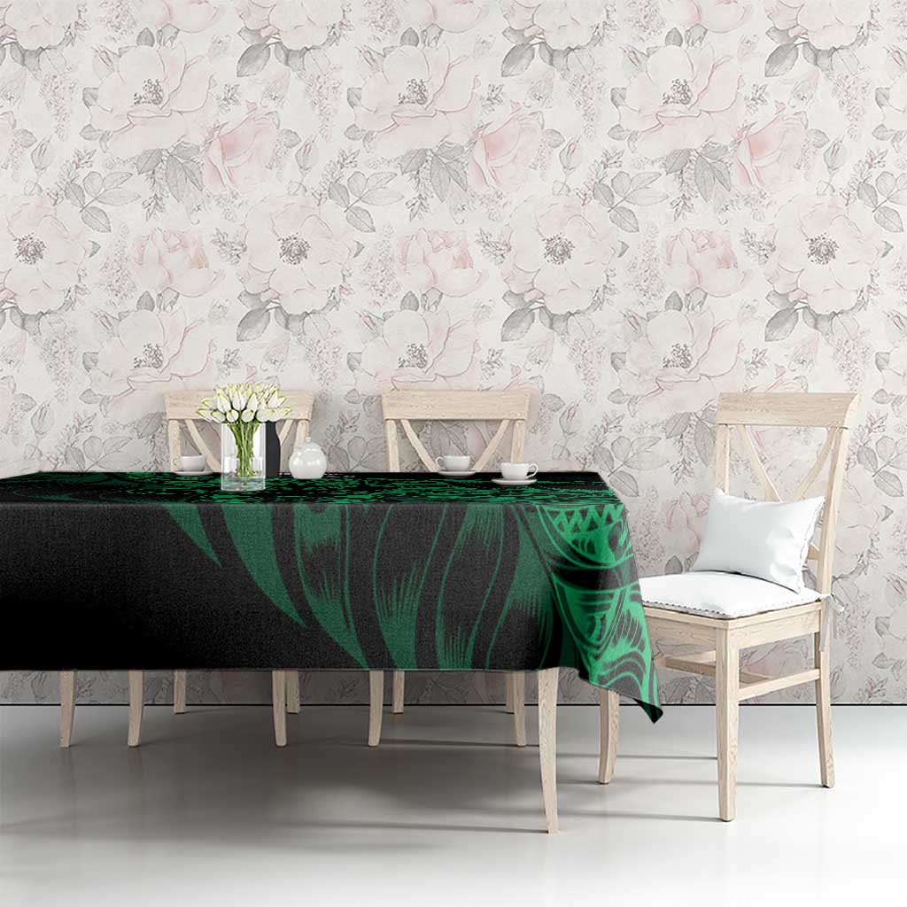New Zealand Lawn Bowls Tablecloth Green Maori Warrior Tribal Silver Fern LT9 - Polynesian Pride