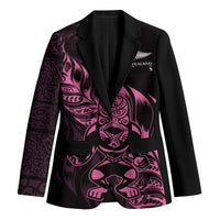 New Zealand Lawn Bowls Custom Blazer Pink Maori Warrior Tribal Silver Fern LT9 Unisex Pink - Polynesian Pride