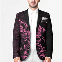 New Zealand Lawn Bowls Custom Blazer Pink Maori Warrior Tribal Silver Fern LT9 - Polynesian Pride