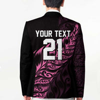 New Zealand Lawn Bowls Custom Blazer Pink Maori Warrior Tribal Silver Fern LT9 - Polynesian Pride
