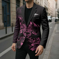 New Zealand Lawn Bowls Custom Blazer Pink Maori Warrior Tribal Silver Fern LT9 - Polynesian Pride