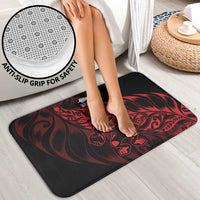 New Zealand Lawn Bowls Bathroom Set Red Maori Warrior Tribal Silver Fern LT9 - Polynesian Pride