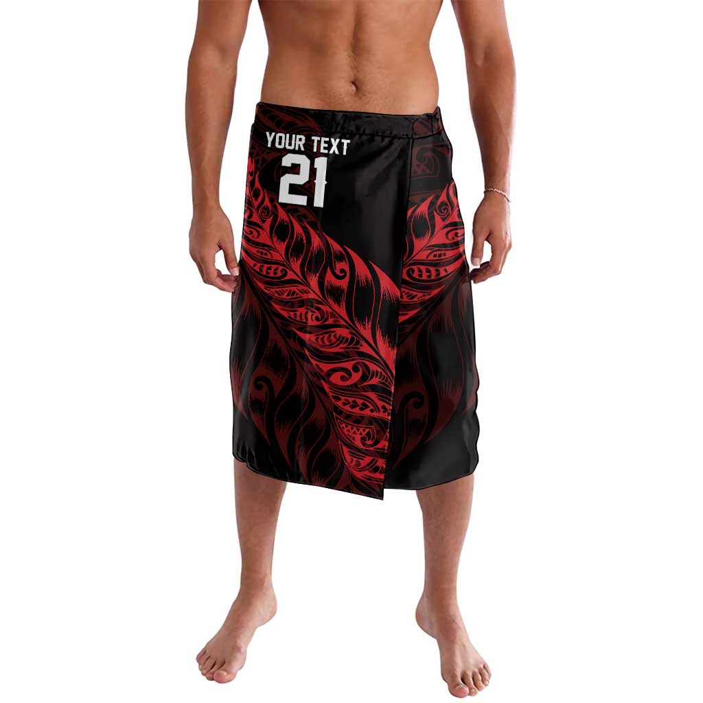 New Zealand Lawn Bowls Custom Lavalava Red Maori Warrior Tribal Silver Fern LT9 Red - Polynesian Pride