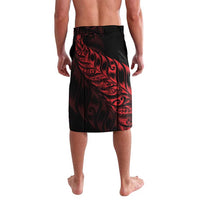 New Zealand Lawn Bowls Custom Lavalava Red Maori Warrior Tribal Silver Fern LT9 - Polynesian Pride