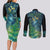 New Zealand Matariki Waipuna-a-rangi Couples Matching Long Sleeve Bodycon Dress and Long Sleeve Button Shirt He Roimata o Rangi