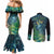 New Zealand Matariki Waipuna-a-rangi Couples Matching Mermaid Dress and Long Sleeve Button Shirt He Roimata o Rangi