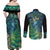 New Zealand Matariki Waipuna-a-rangi Couples Matching Off Shoulder Maxi Dress and Long Sleeve Button Shirt He Roimata o Rangi