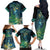 New Zealand Matariki Waipuna-a-rangi Family Matching Off The Shoulder Long Sleeve Dress and Hawaiian Shirt He Roimata o Rangi