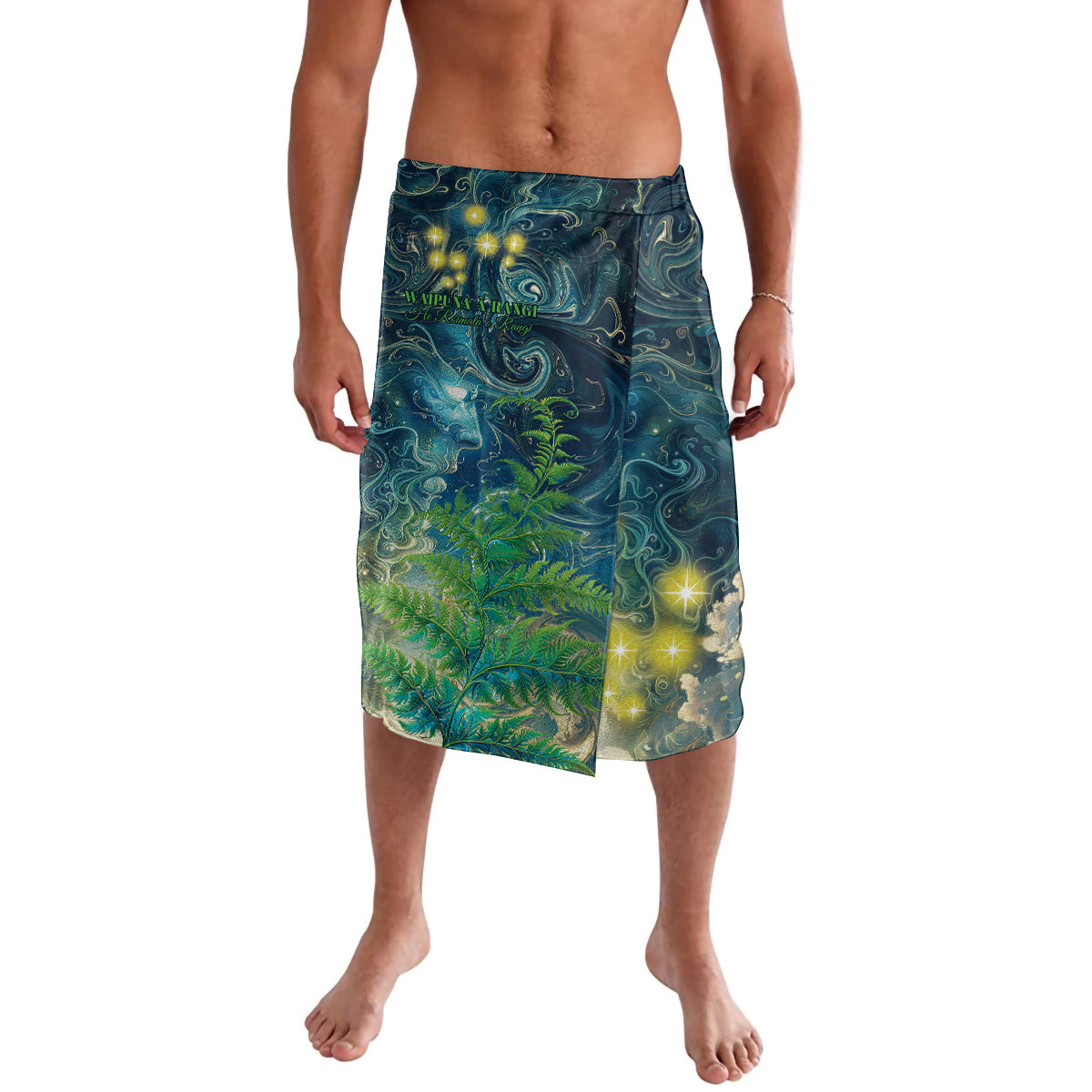 New Zealand Matariki Waipuna-a-rangi Lavalava He Roimata o Rangi LT9 Black - Polynesian Pride