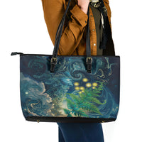 New Zealand Matariki Waipuna-a-rangi Leather Tote Bag He Roimata o Rangi LT9 - Polynesian Pride
