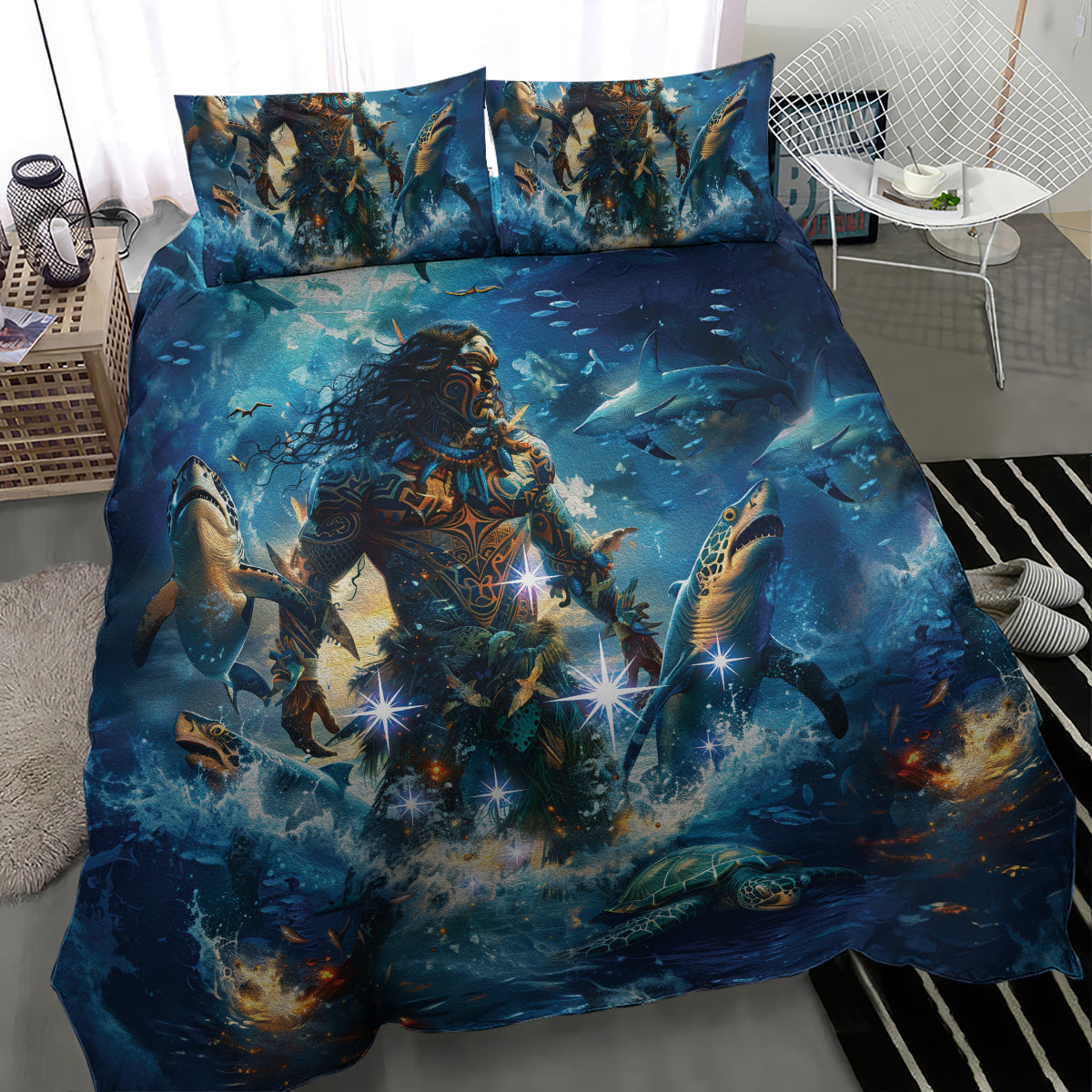 New Zealand Matariki Waita Bedding Set The Way Of The Water LT9 - Polynesian Pride