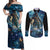 New Zealand Matariki Waita Couples Matching Off Shoulder Maxi Dress and Long Sleeve Button Shirt The Way Of The Water