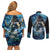 New Zealand Matariki Waita Couples Matching Off Shoulder Short Dress and Long Sleeve Button Shirt The Way Of The Water