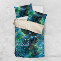 New Zealand Matariki Waiti Bedding Set The Beginnings Of Life LT9 US Twin 172cm x 218cm Black - Polynesian Pride