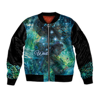 New Zealand Matariki Waiti Bomber Jacket The Beginnings Of Life LT9 Unisex Black - Polynesian Pride