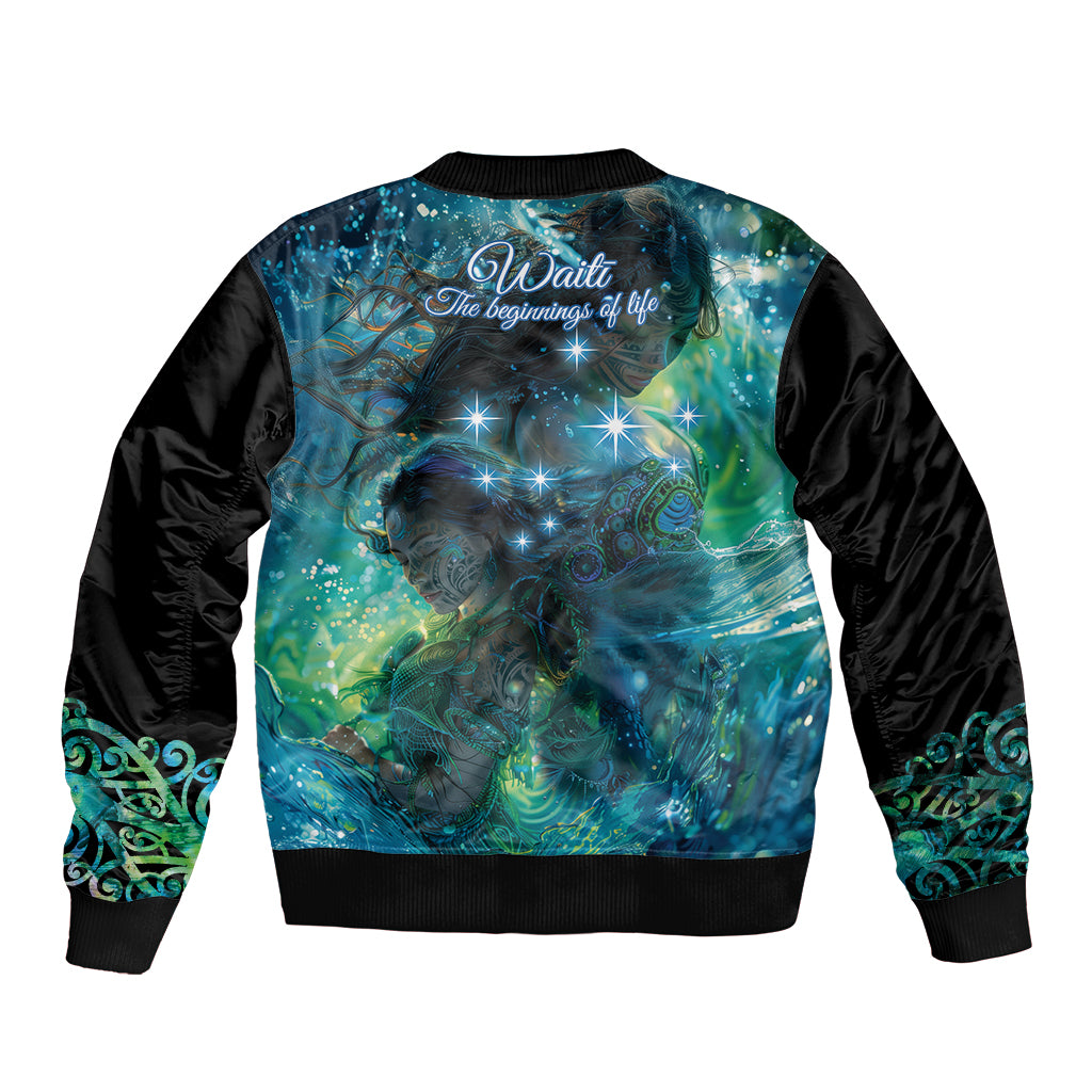 New Zealand Matariki Waiti Bomber Jacket The Beginnings Of Life LT9 - Polynesian Pride