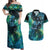 New Zealand Matariki Waiti Couples Matching Off Shoulder Maxi Dress and Hawaiian Shirt The Beginnings Of Life